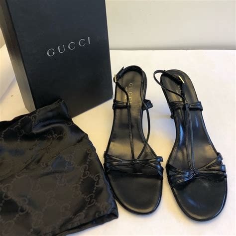 sandali gucci pelle fibbia|GUCCI Vintage Sandalo Pelle Fibbia .